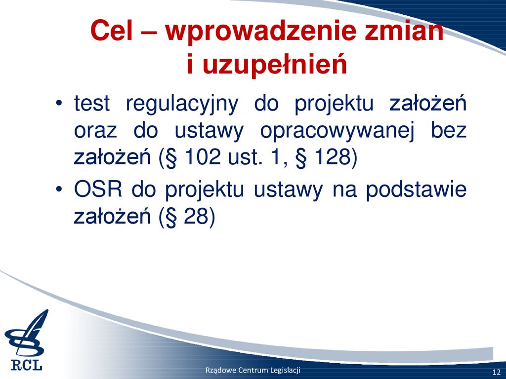 Rz Dowe Centrum Legislacji Warszawa Pa Dziernik R Ppt Pobierz